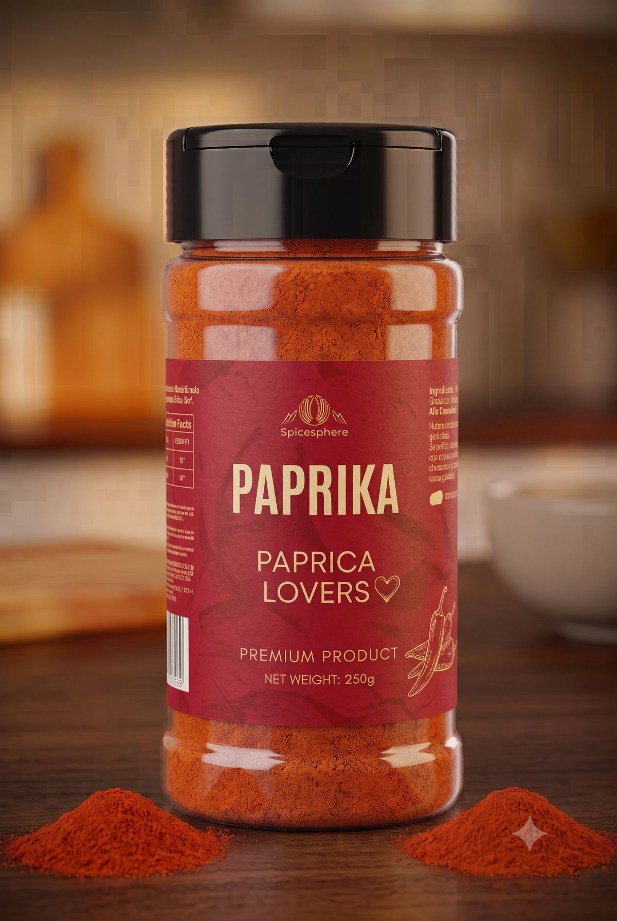 Paprika — sweet paprika milled in small batches, Spice Sphere