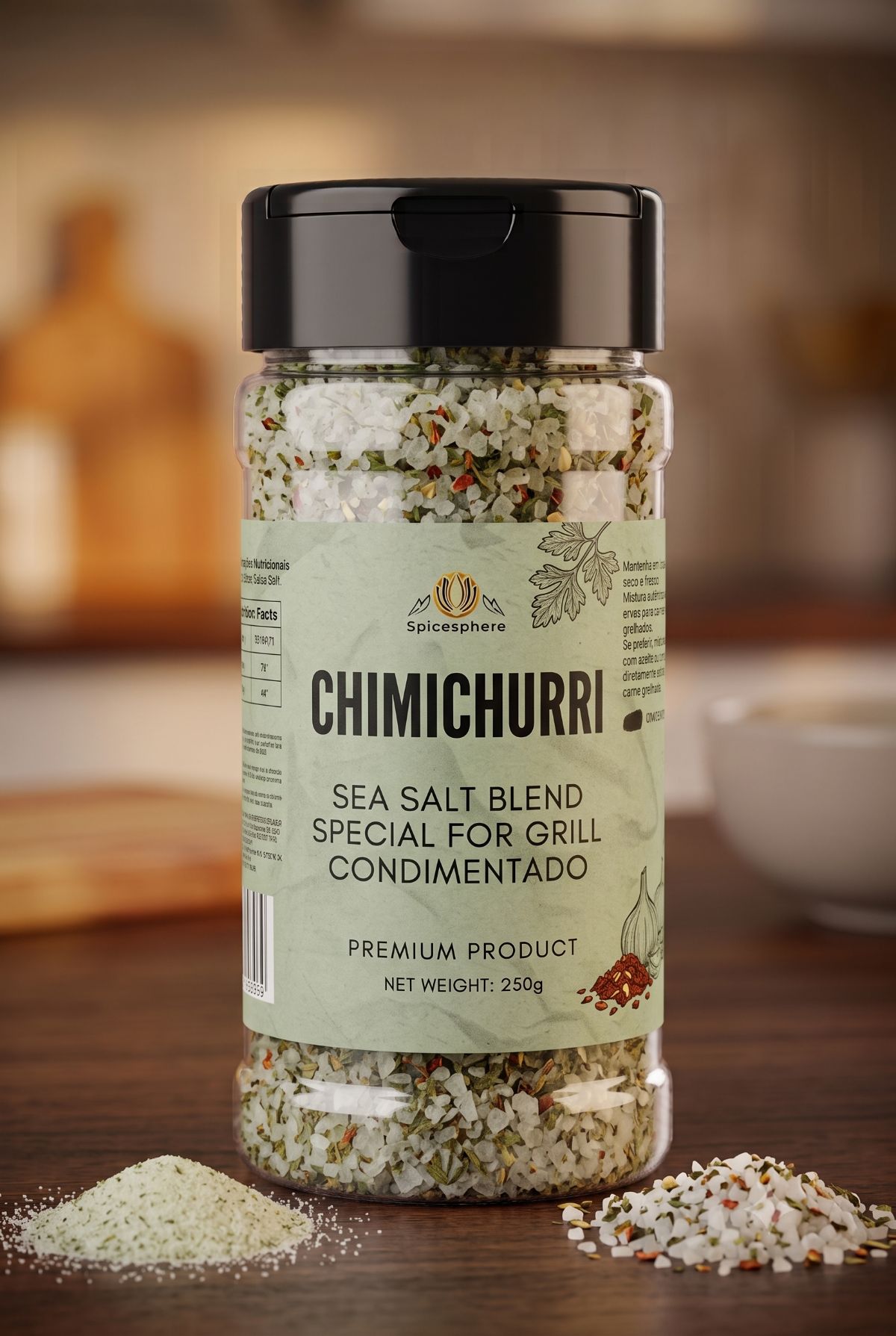 Sal Parrilla Chimichurri — seasoned sea salt blend for the grill, Spice Sphere
