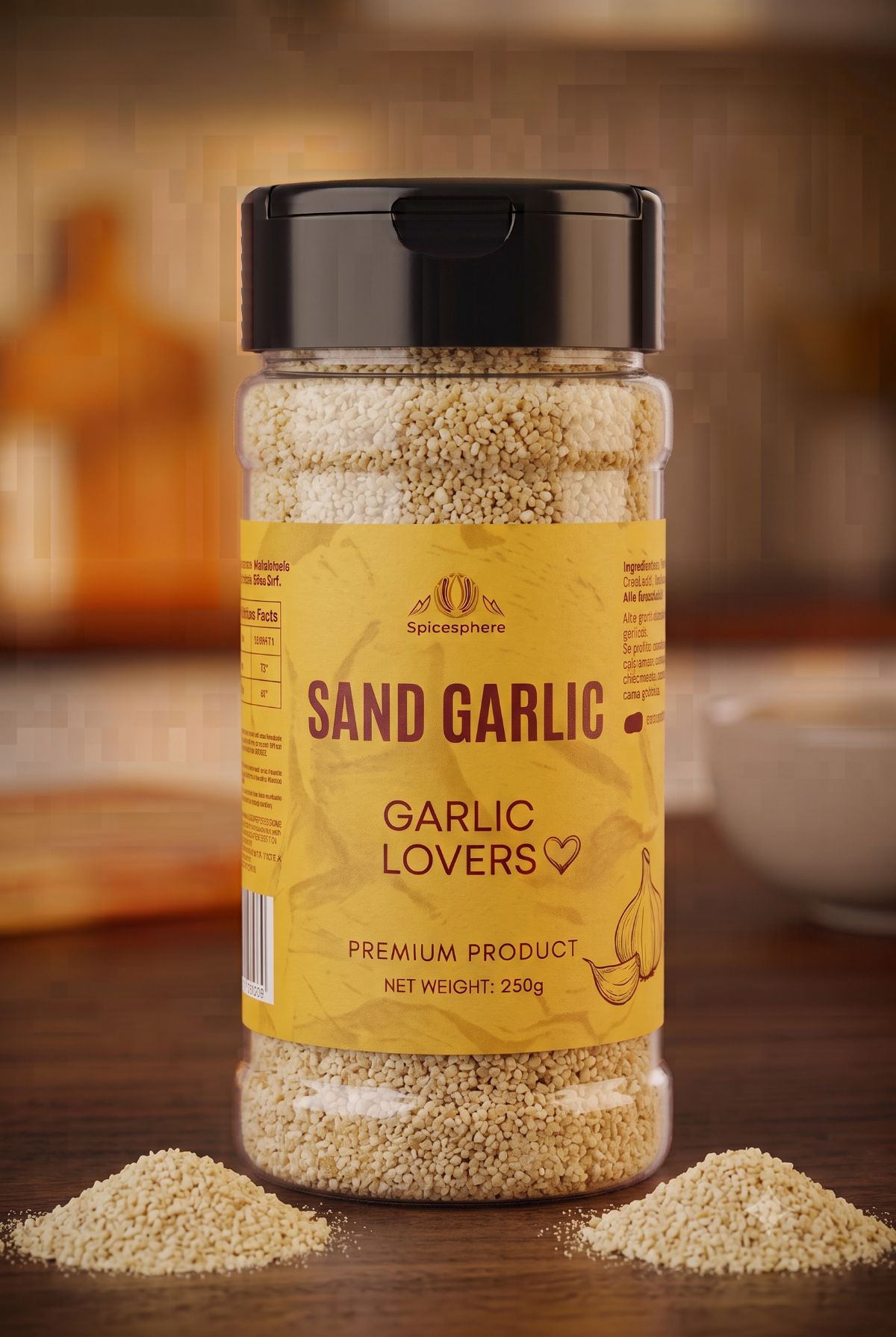 Sal Parrilla With Garlic — sea salt with roasted garlic, Spice Sphere